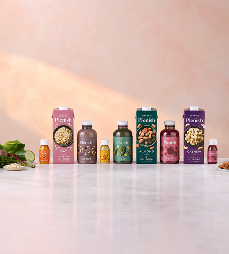 Plenish unveils new branding for plant-based milks, juices and shots
