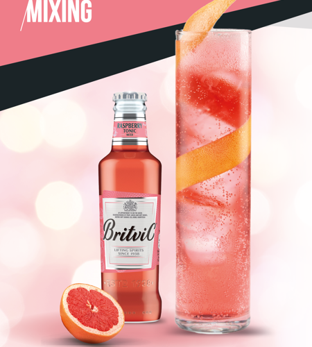 Britvic mixers introduces fruity twist with pink Raspberry Tonic