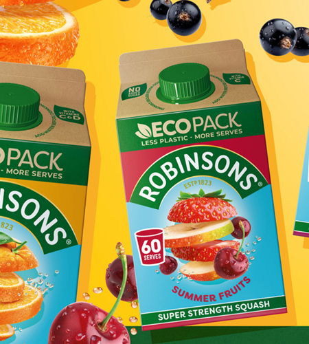 Robinsons launches super strength squash in plant-based carton